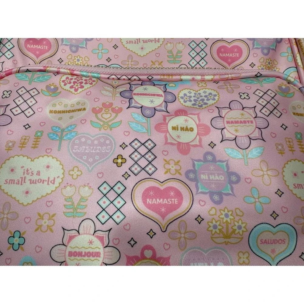 NWT Disney Parks Stoney Clover Lane Its A Small World Pink Mini Backpack